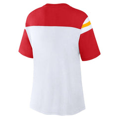 Kansas City Chiefs Women's Cheer Chant Fashion Crop Top White/Red - Fanatics