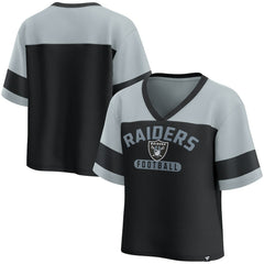Las Vegas Raiders Women's Homeschool Jersey Poly V-Neck
Fashion Top Black/Silver - Fanatics