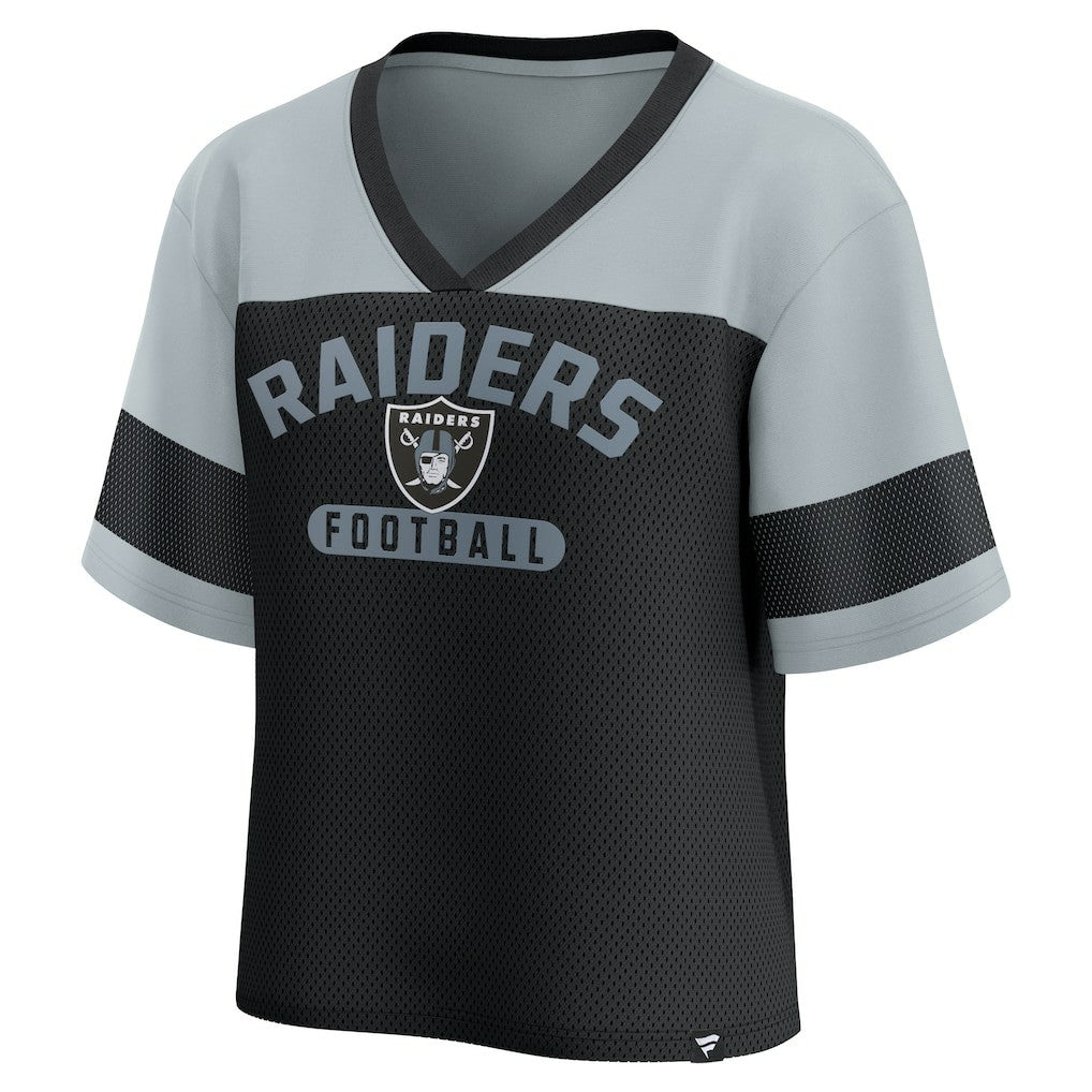 Las Vegas Raiders Women's Homeschool Jersey Poly V-Neck
Fashion Top Black/Silver - Fanatics