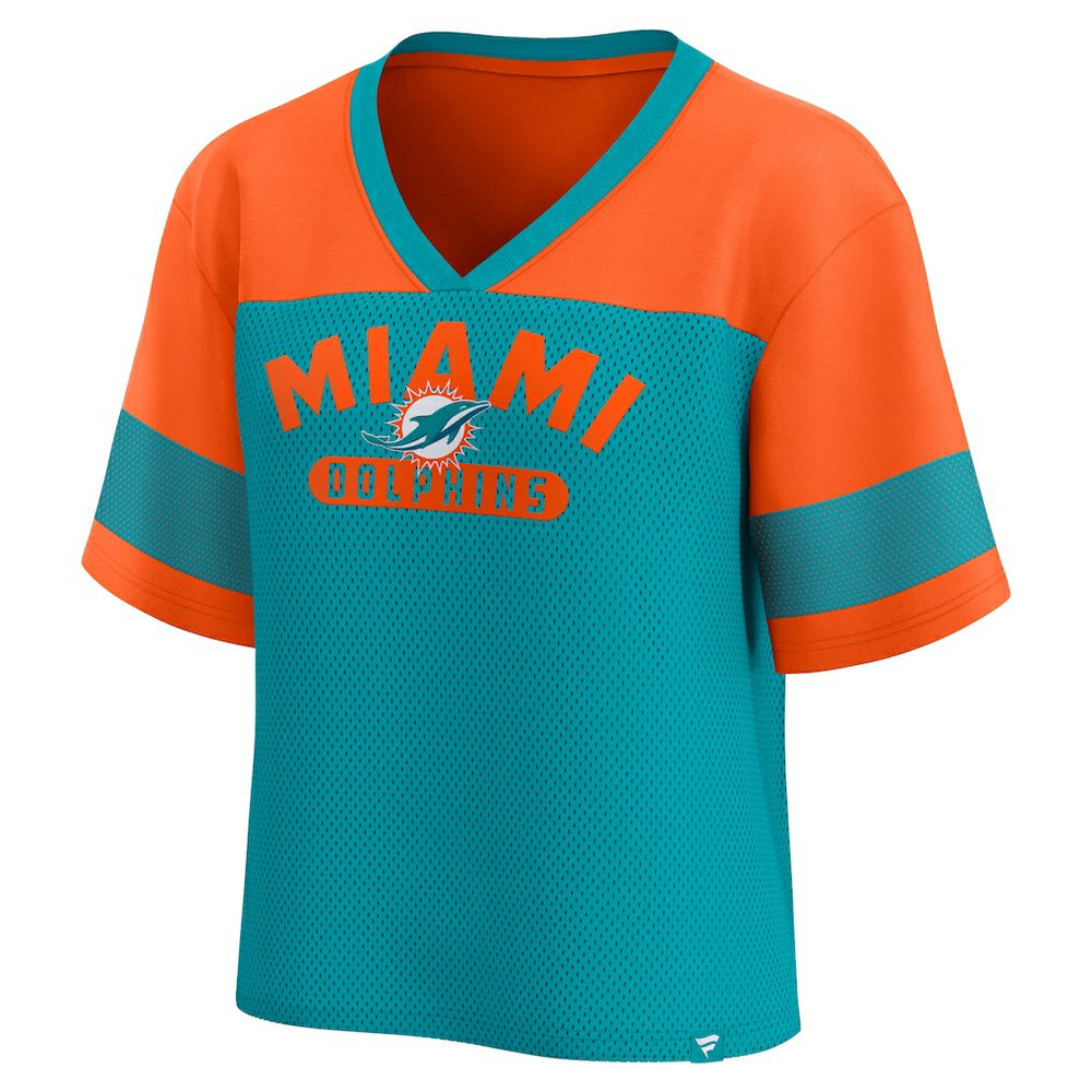 Miami Dolphins Women's Homeschool Jersey Poly V-Neck
Fashion Top Aqua/Orange - Fanatics
