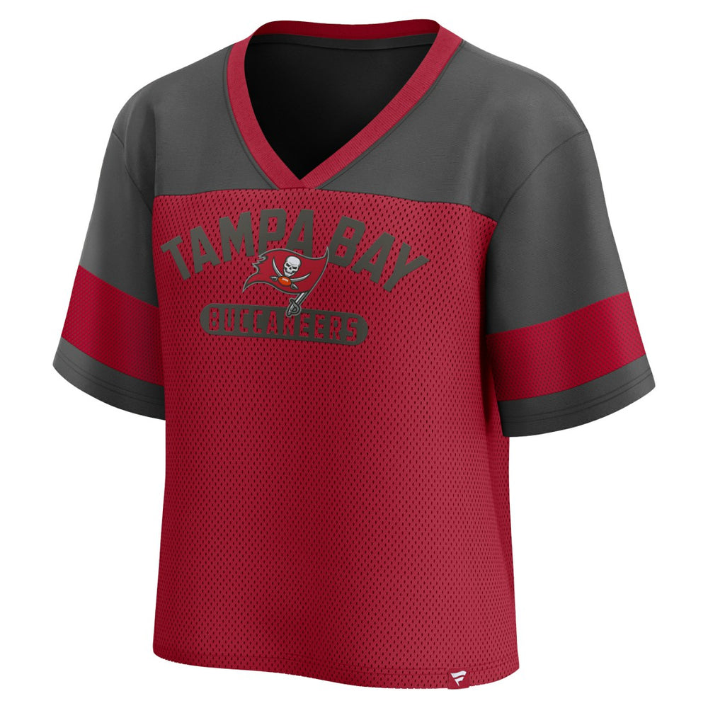 Tampa Bay Buccaneers Women's Homeschool Jersey Poly V-Neck
Fashion Top Red/Pewter - Fanatics