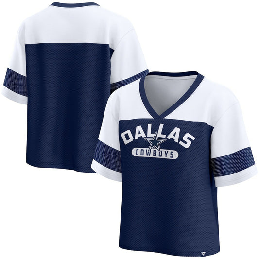Dallas Cowboys Women's Homeschool Jersey Poly V-Neck
Fashion Top - Navy/White sale | NFL Jerseys