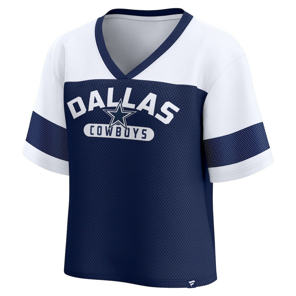 Dallas Cowboys Women's Homeschool Jersey Poly V-Neck
Fashion Top Navy/White - Fanatics