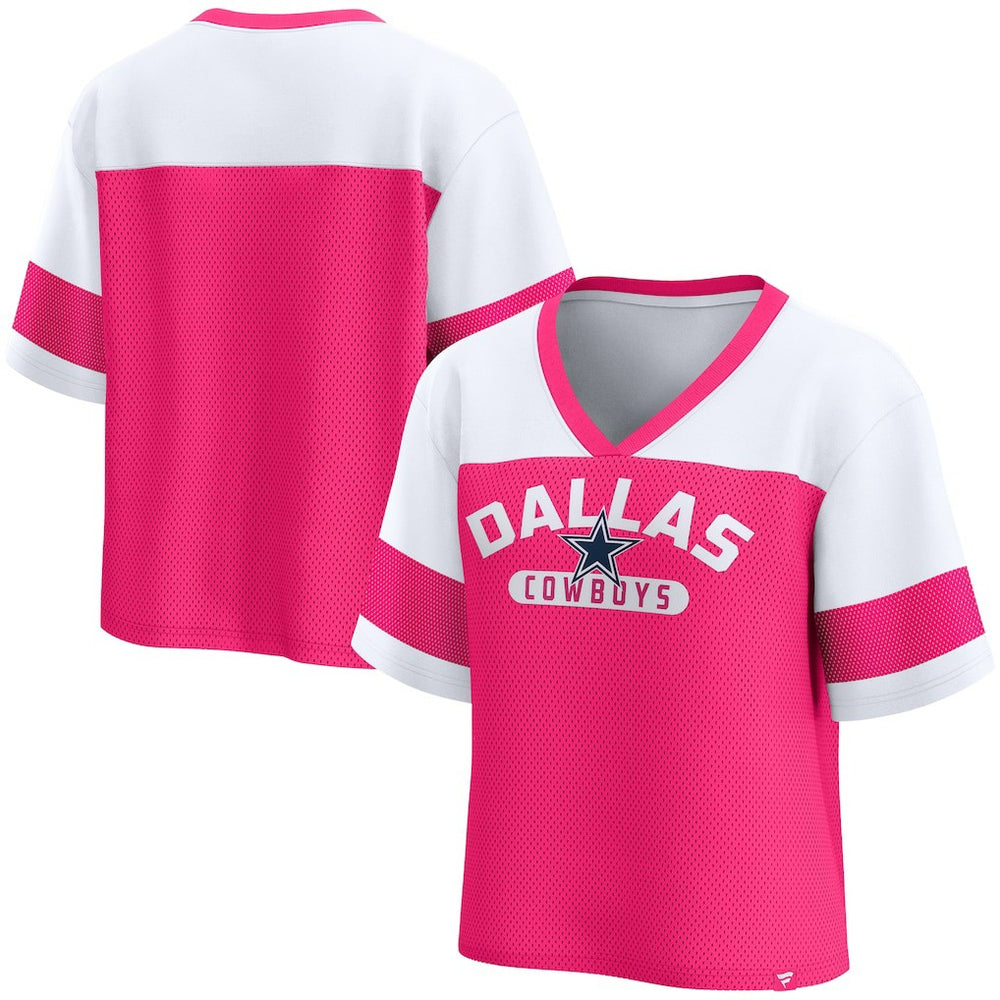 Dallas Cowboys Women's Homeschool Jersey Poly V-Neck
Fashion Top Pink/White - Fanatics