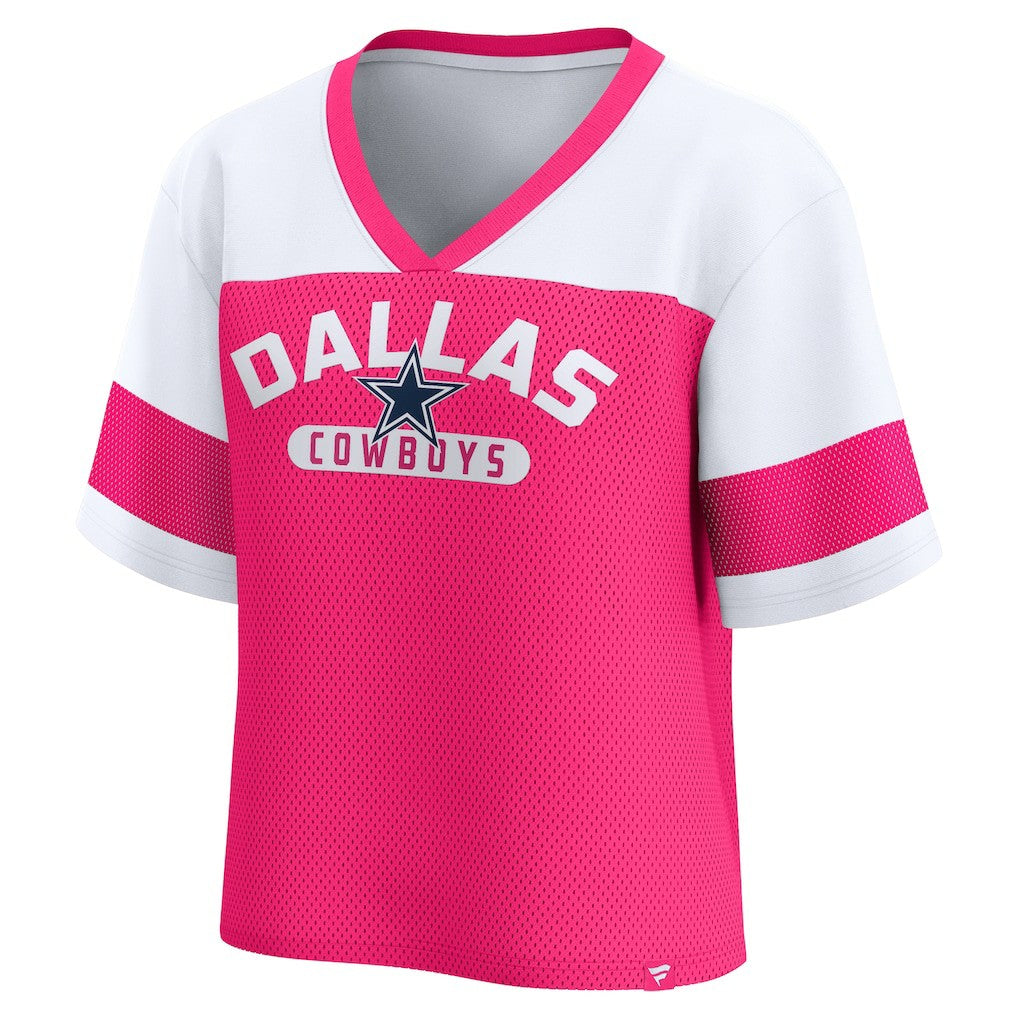 Dallas Cowboys Women's Homeschool Jersey Poly V-Neck
Fashion Top Pink/White - Fanatics
