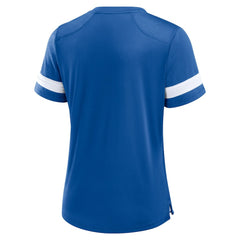 Indianapolis Colts Women's Play Script Lace-Up T-Shirt Royal - Fanatics