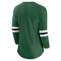 New York Jets Women's First Team Arch Logo 3/4 Sleeve T-Shirt Green - Fanatics