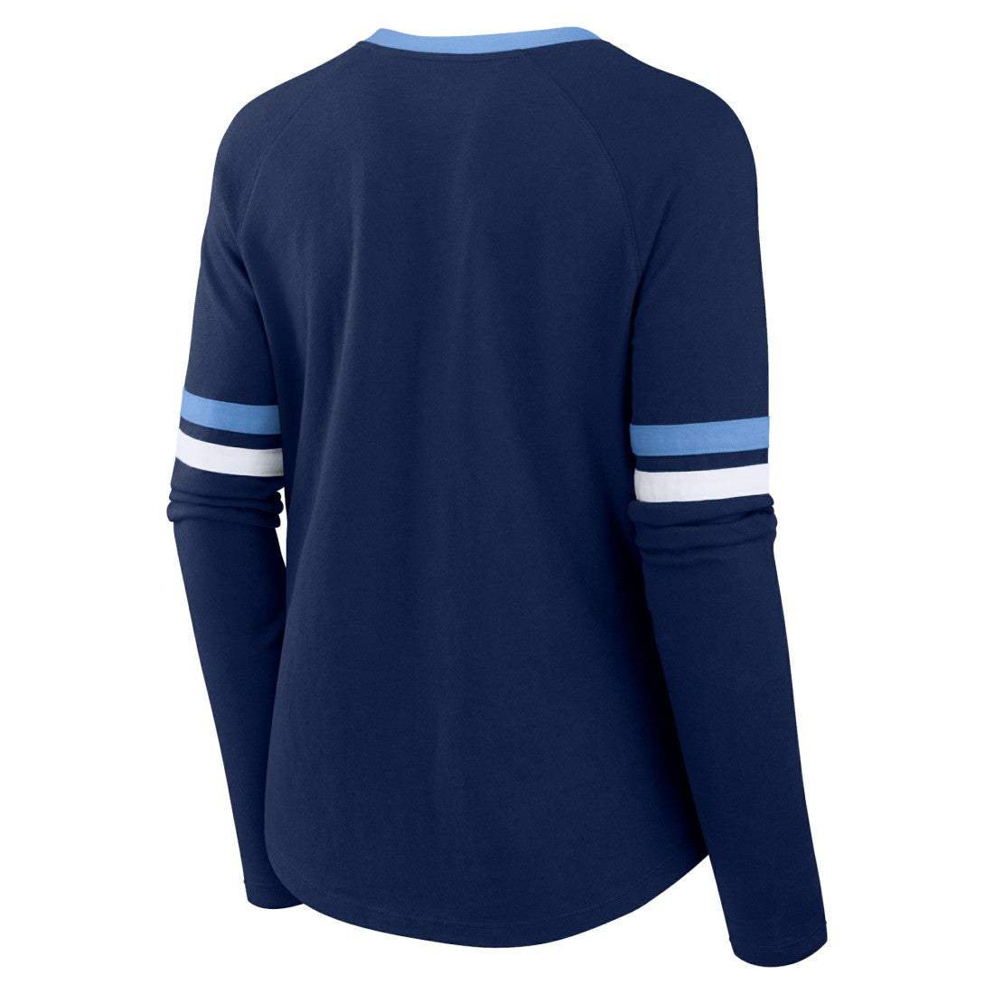 Tennessee Titans Women's Won and Done Lace-Up Long Sleeve Fashion Top Navy - Fanatics