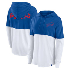 Buffalo Bills Women's Backup Option Long Sleeve Hoodie T-Shirt Royal/White - Fanatics