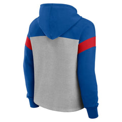 Buffalo Bills Women's Bold Play Call Pullover Hoodie Heather Gray/Royal - Fanatics