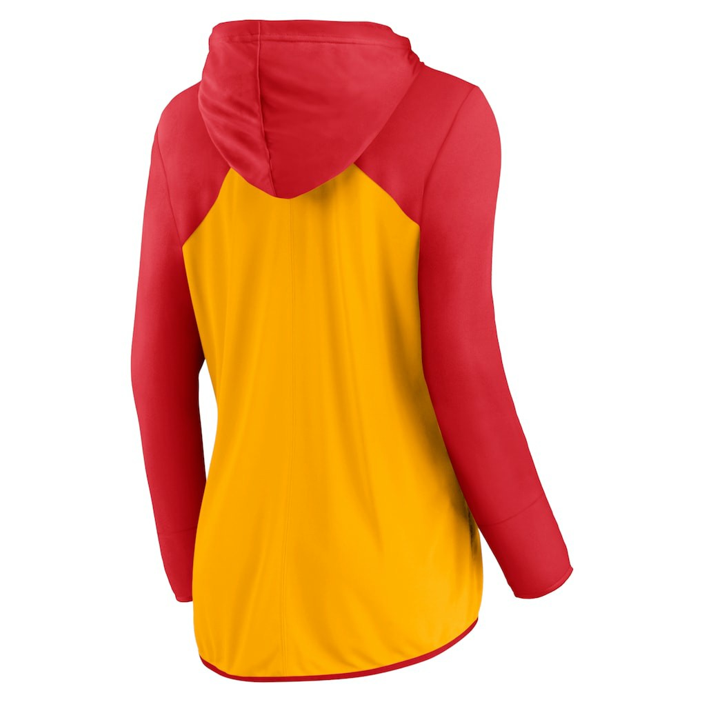 Kansas City Chiefs Women's Script Full-Zip Hoodie Gold/Red - Fanatics
