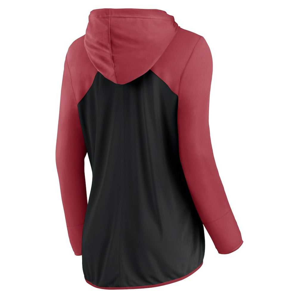 Arizona Cardinals Women's Script Full-Zip Hoodie Black/Cardinal - Fanatics