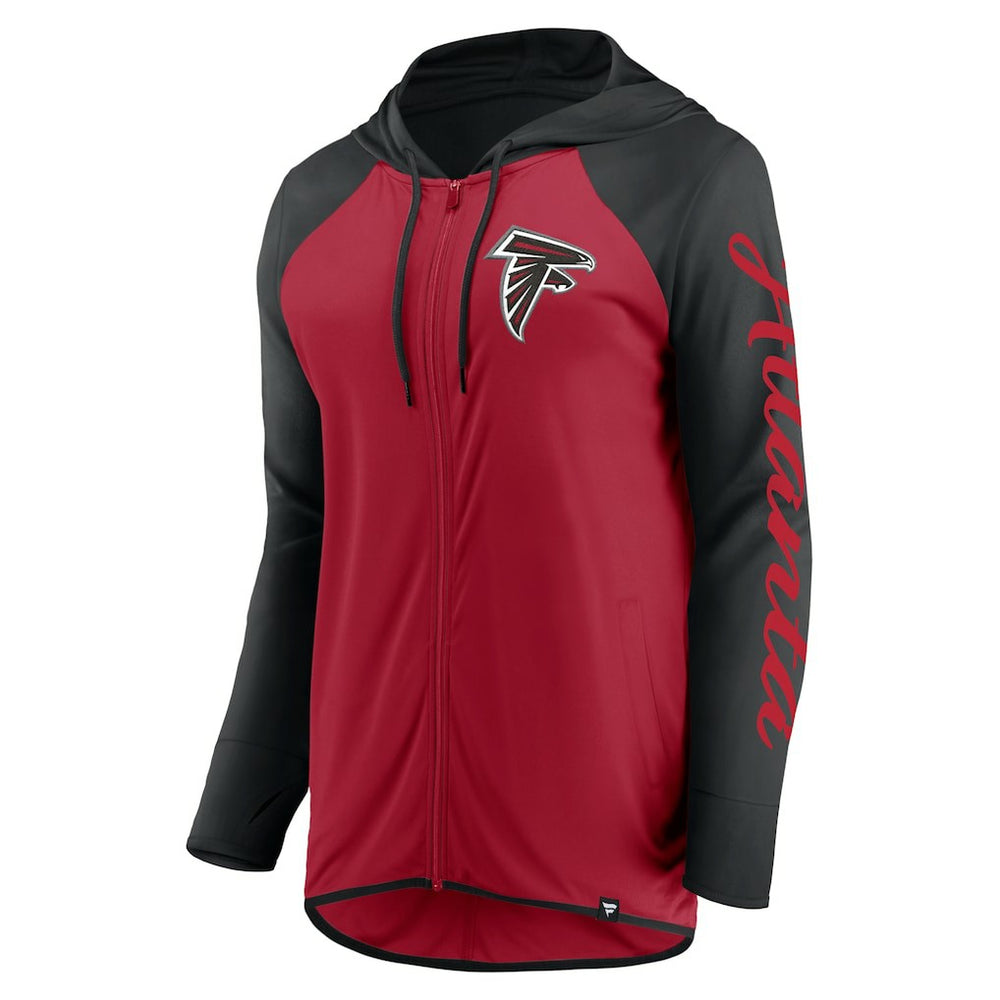 Atlanta Falcons Women's Script Full-Zip Hoodie Red/Black - Fanatics