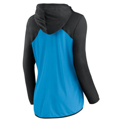 Carolina Panthers Women's Script Full-Zip Hoodie Blue/Black - Fanatics