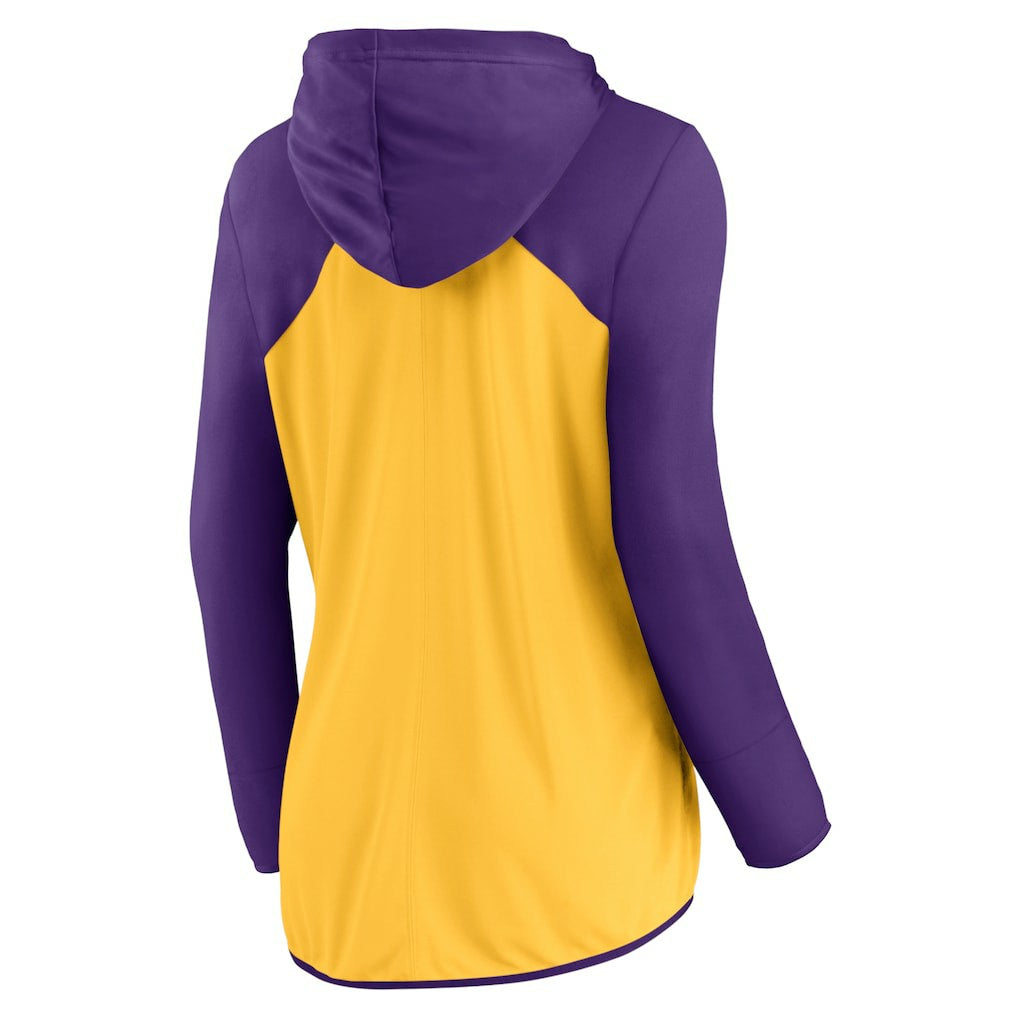 Minnesota Vikings Women's Script Full-Zip Hoodie Gold/Purple - Fanatics