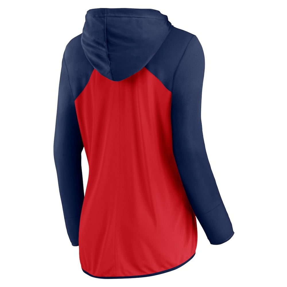 New England Patriots Women's Script Full-Zip Hoodie Red/Navy - Fanatics