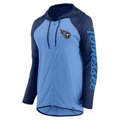 Tennessee Titans Women's Script Full-Zip Hoodie Light Blue/Navy - Fanatics