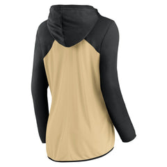 New Orleans Saints Women's Script Full-Zip Hoodie Gold/Black - Fanatics