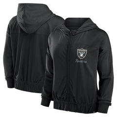 Las Vegas Raiders Women's Script Lock Full-Zip Hoodie Black - Fanatics