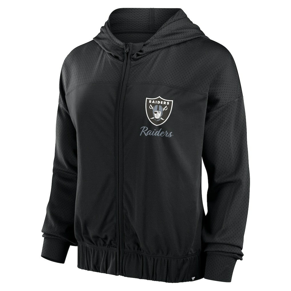 Las Vegas Raiders Women's Script Lock Full-Zip Hoodie Black - Fanatics