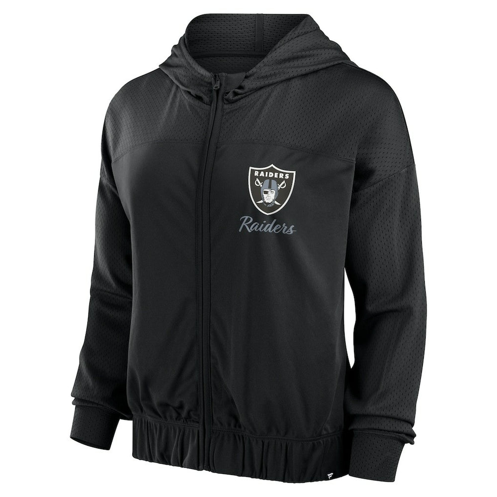 Las Vegas Raiders Women's Script Lock Full-Zip Hoodie Black - Fanatics