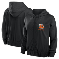 Cincinnati Bengals Women's Script Lock Full-Zip Hoodie Black - Fanatics