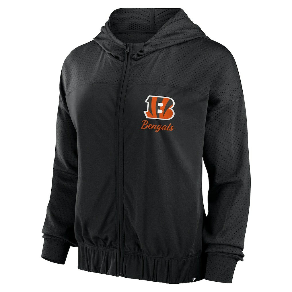 Cincinnati Bengals Women's Script Lock Full-Zip Hoodie Black - Fanatics
