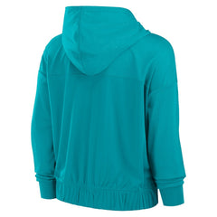Miami Dolphins Women's Script Lock Full-Zip Hoodie Aqua - Fanatics