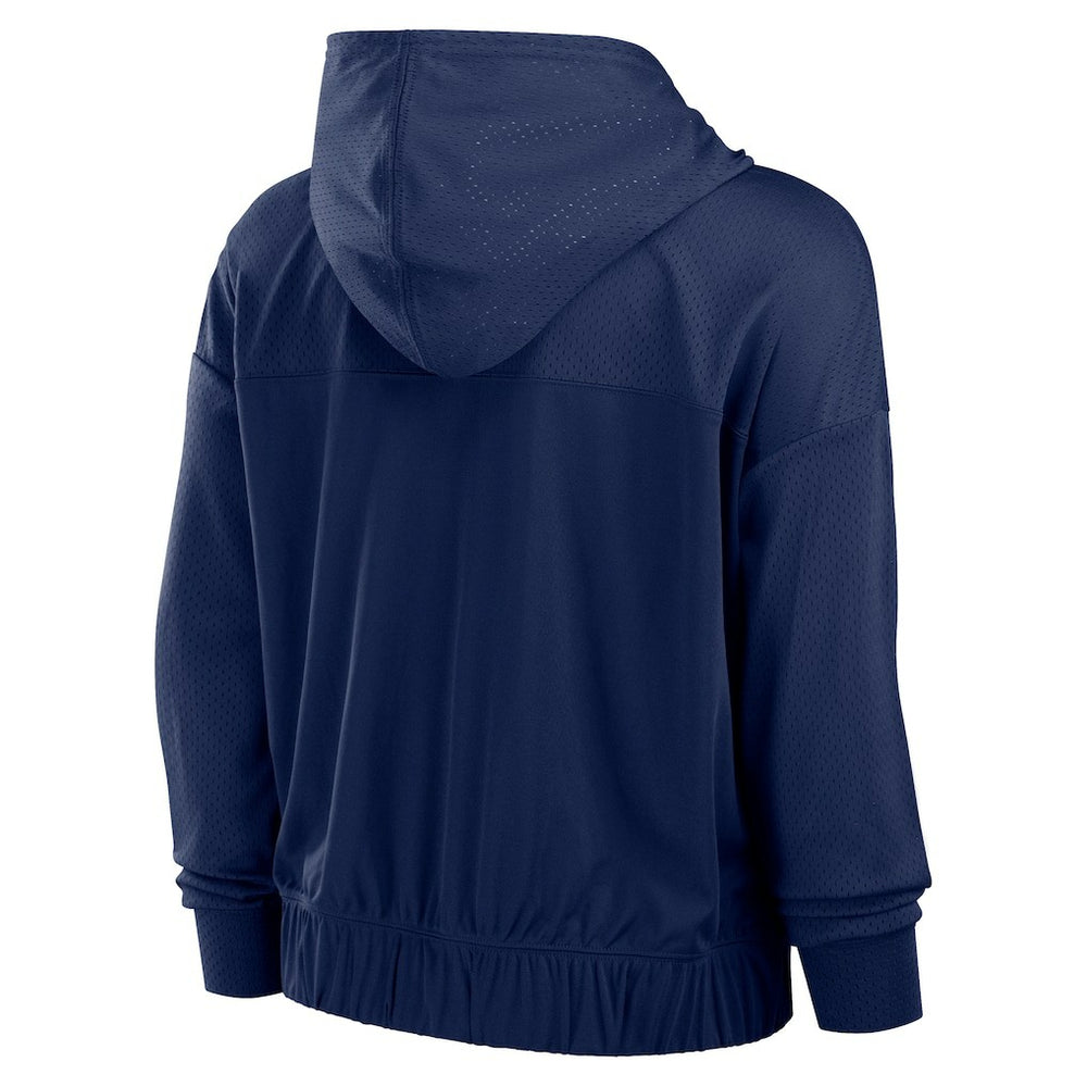 New England Patriots Women's Script Lock Full-Zip Hoodie Navy - Fanatics