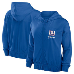New York Giants Women's Script Lock Full-Zip Hoodie Royal - Fanatics