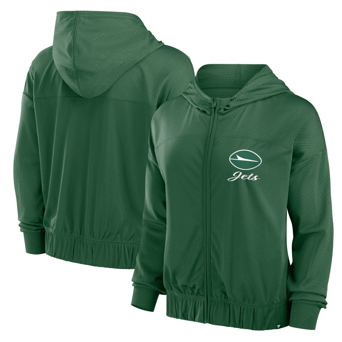 New York Jets Women's Script Lock Full-Zip Hoodie Green - Fanatics