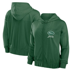 New York Jets Women's Script Lock Full-Zip Hoodie Green - Fanatics