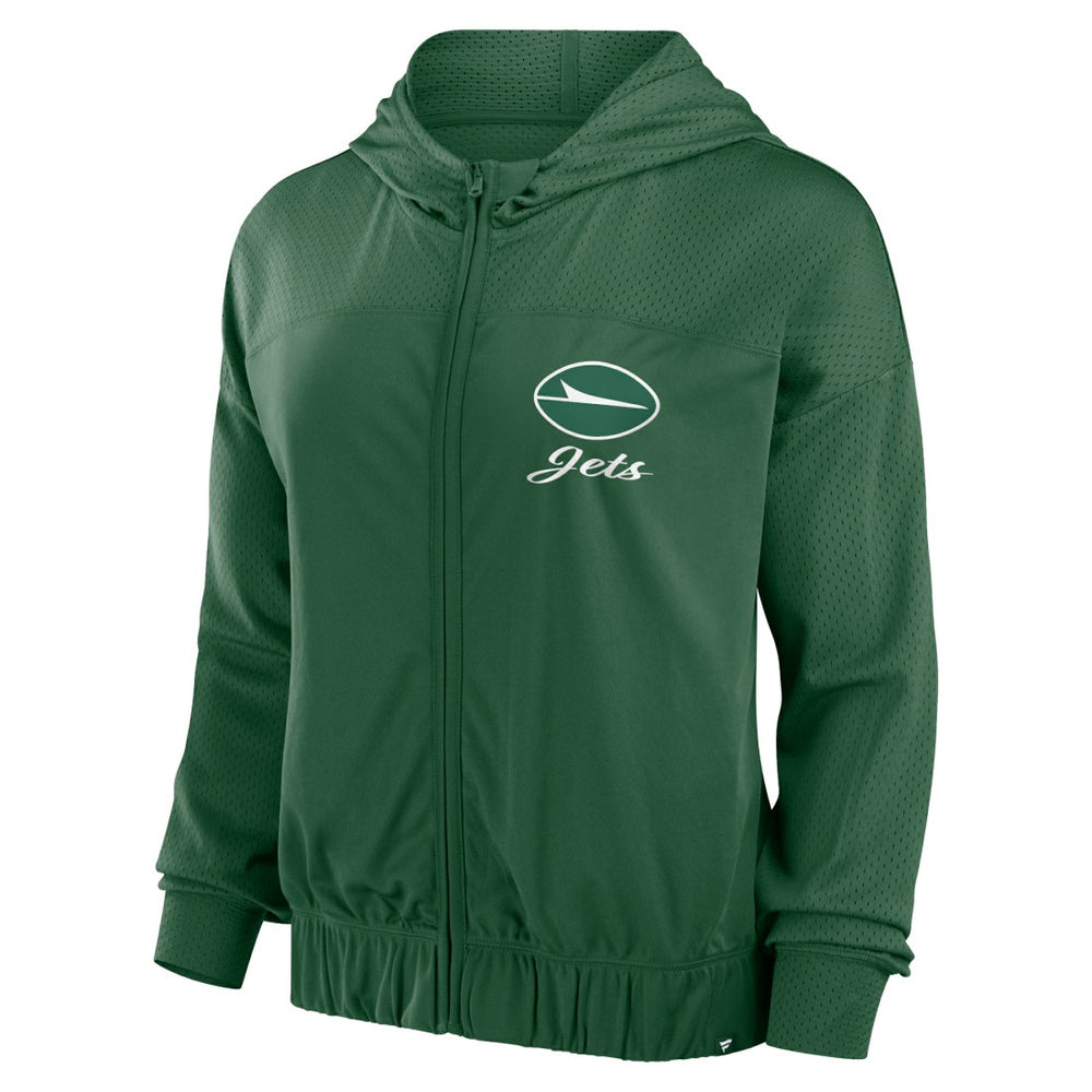 New York Jets Women's Script Lock Full-Zip Hoodie Green - Fanatics