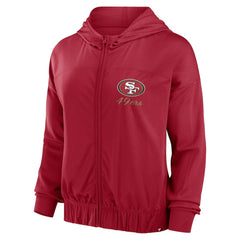 San Francisco 49ers Women's Script Lock Full-Zip Hoodie Scarlet - Fanatics