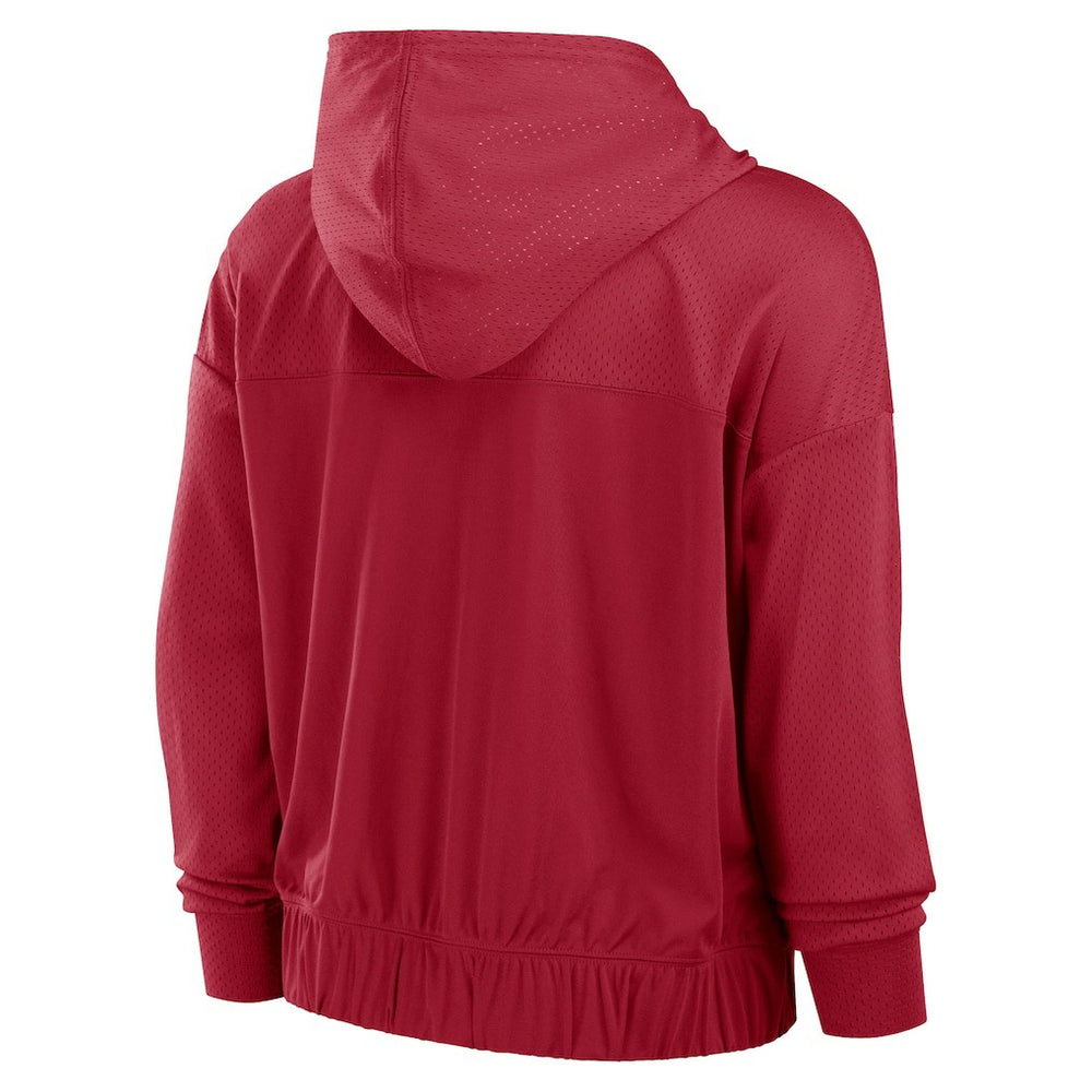 San Francisco 49ers Women's Script Lock Full-Zip Hoodie Scarlet - Fanatics