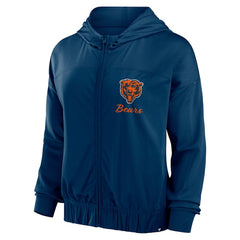 Chicago Bears Women's Script Lock Full-Zip Hoodie Navy - Fanatics