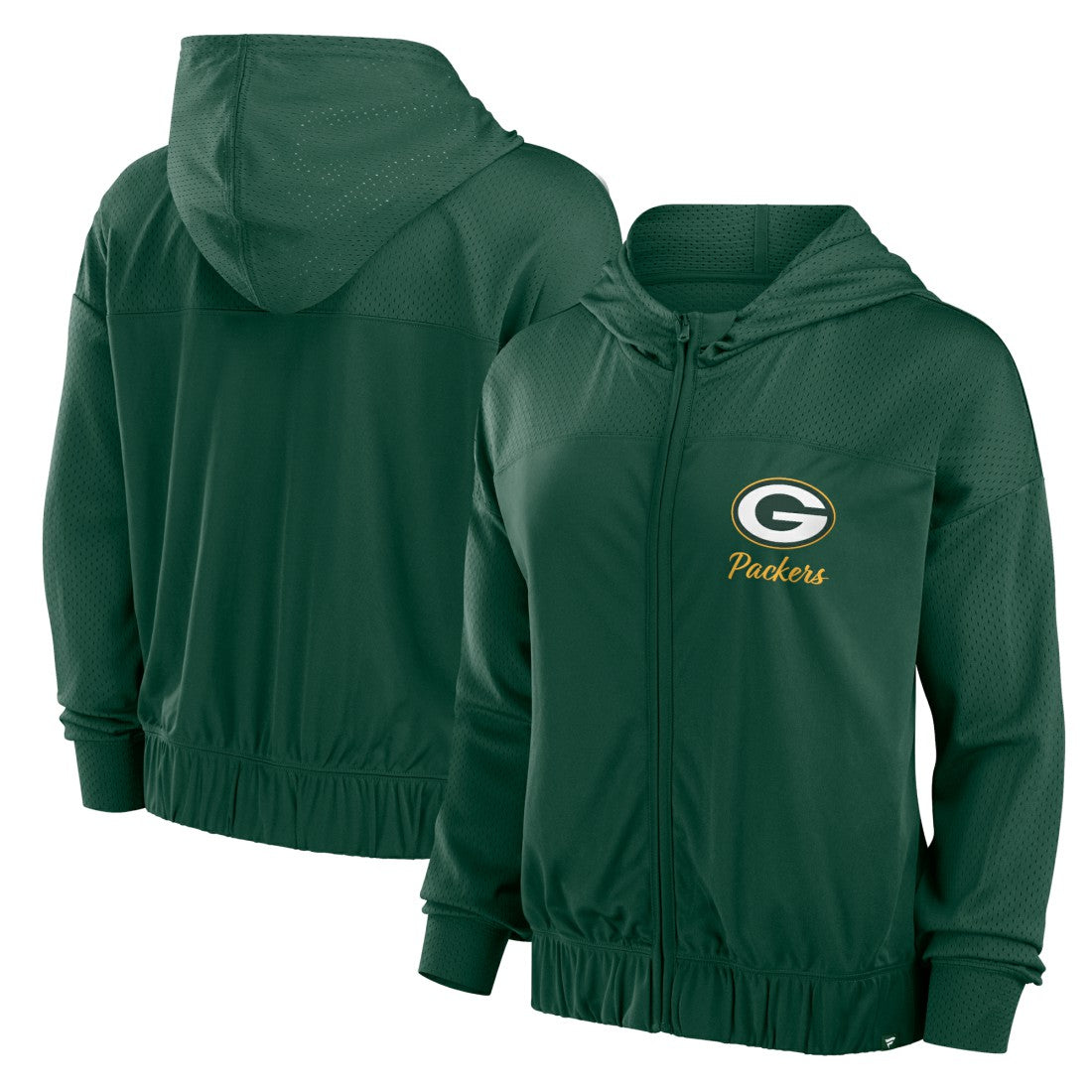 Green Bay Packers Women's Script Lock Full-Zip Hoodie Green - Fanatics