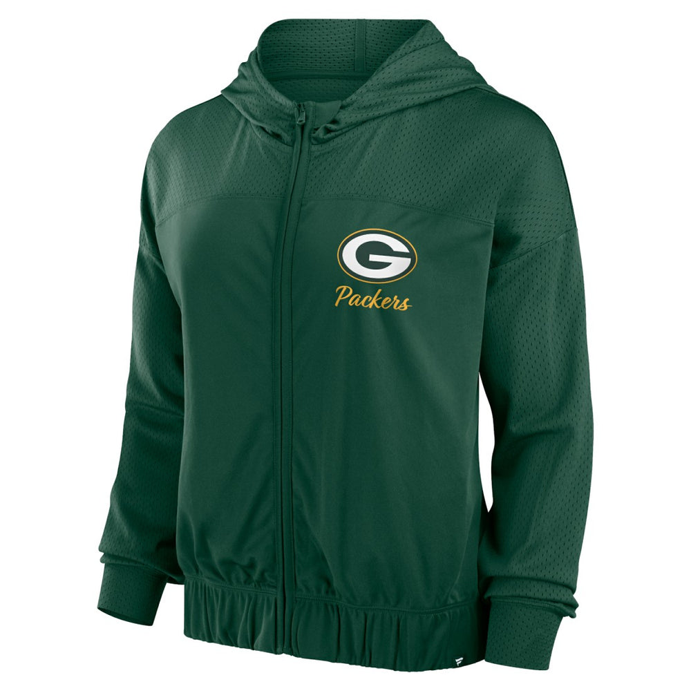 Green Bay Packers Women's Script Lock Full-Zip Hoodie Green - Fanatics