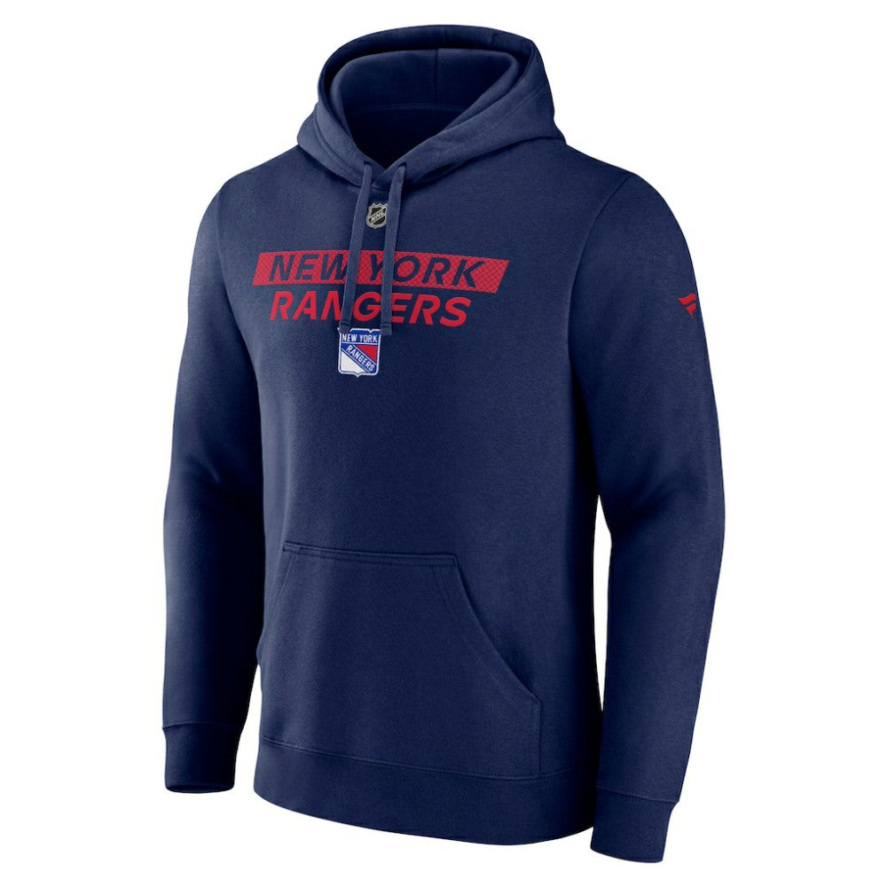 New York Rangers Fanatics Authentic Pro Core Primary Fleece Pullover Hoodie Navy