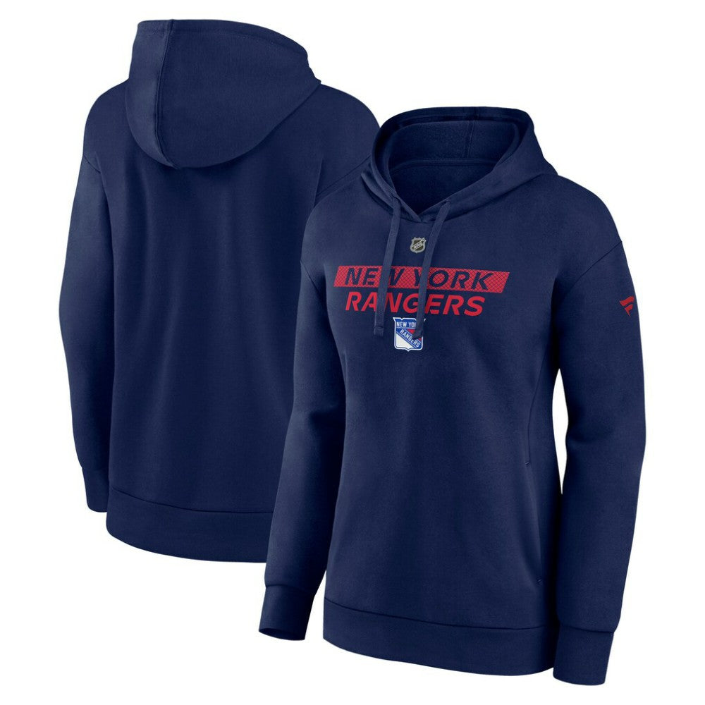 New York Rangers Fanatics Women's Authentic Pro Core Primary Fleece Pullover Hoodie Navy