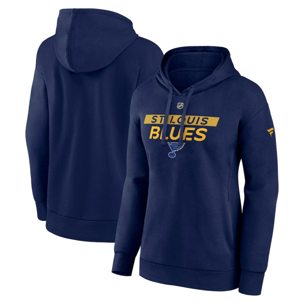 St. Louis Blues - Fanatics Women's Authentic Pro Core Primary Fleece Pullover Hoodie Navy
