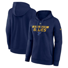 St. Louis Blues - Fanatics Women's Authentic Pro Core Primary Fleece Pullover Hoodie Navy