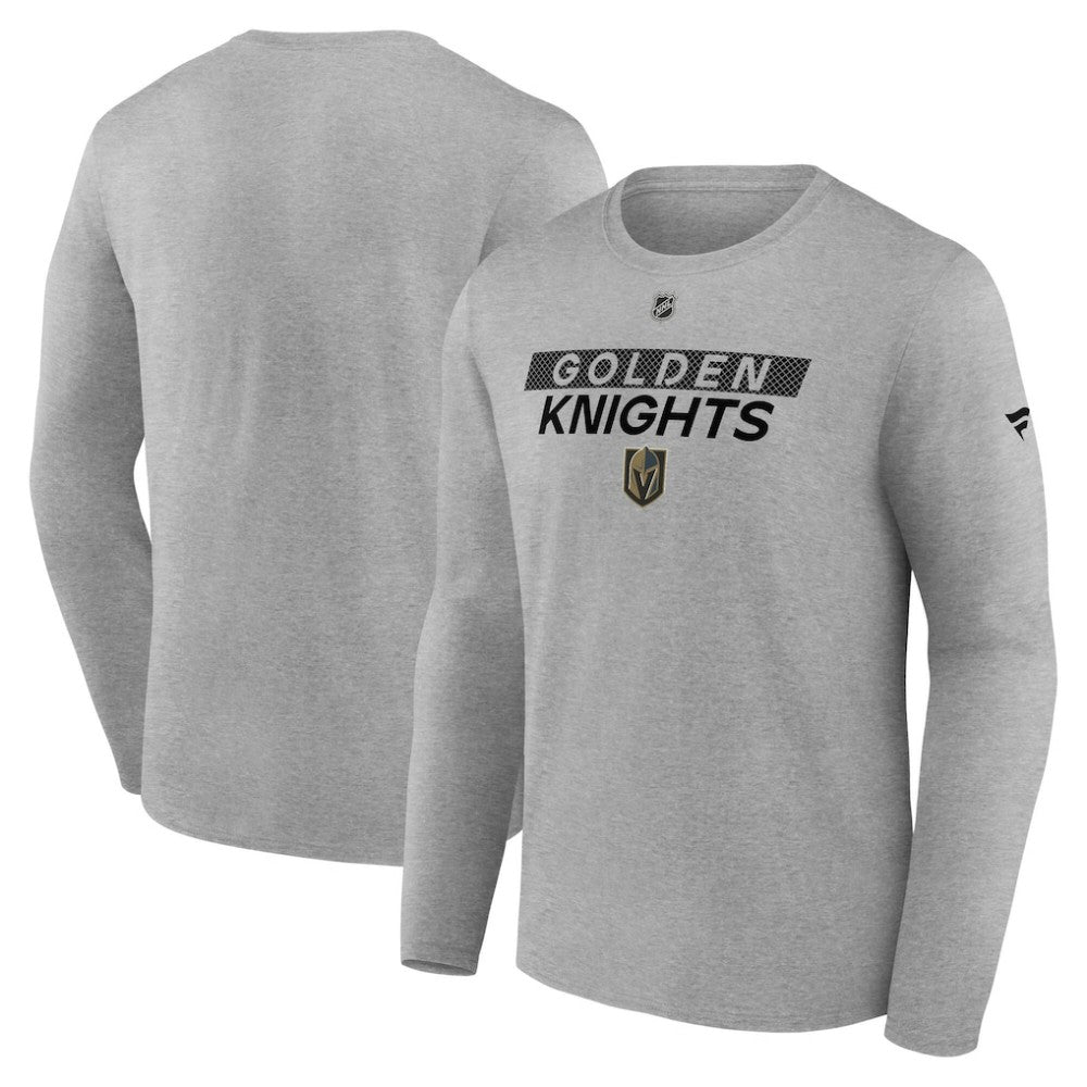 Vegas Golden Knights Fanatics Authentic Pro Core Primary Long Sleeve T-Shirt Heather Gray