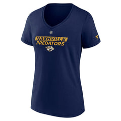 Nashville Predators - Fanatics Women's Authentic Pro Core Primary V-Neck T-Shirt Navy