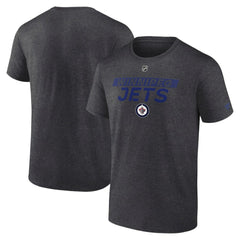 Winnipeg Jets - Fanatics Authentic Pro Core Primary T-Shirt Heather Charcoal