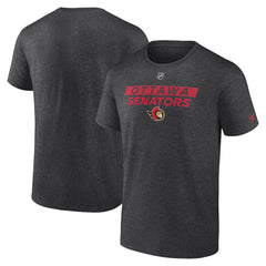Ottawa Senators - Fanatics Authentic Pro Core Primary T-Shirt Heather Charcoal