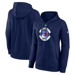 New York Rangers Fanatics Women's Authentic Pro Core Secondary Fleece Pullover Hoodie Navy
