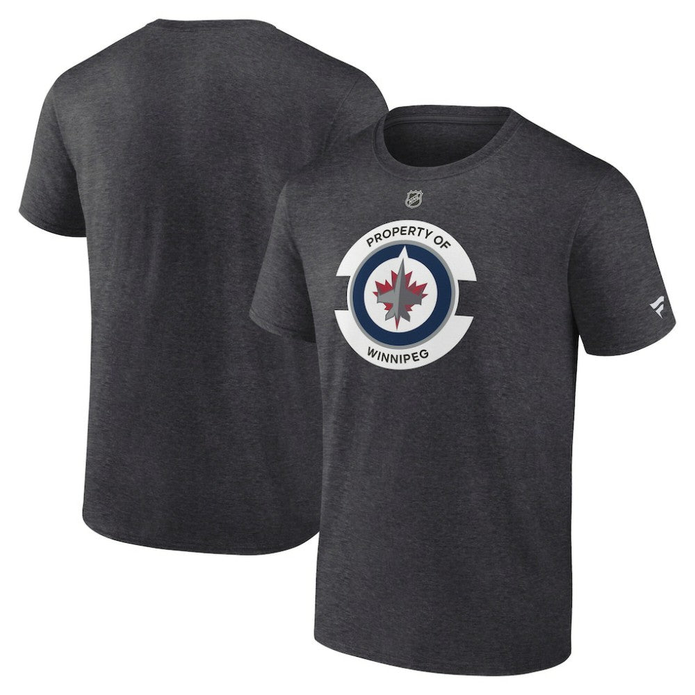 Winnipeg Jets - Fanatics Authentic Pro Core Secondary T-Shirt Heather Charcoal