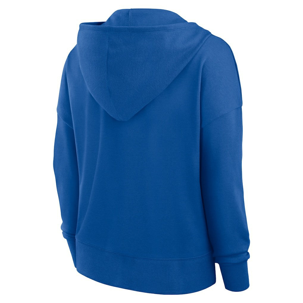 Dallas Cowboys Women's Blitz Left Lace-Up Pullover Hoodie Royal - Fanatics