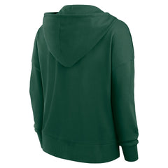 Green Bay Packers Women's Blitz Left Lace-Up Pullover Hoodie Green - Fanatics